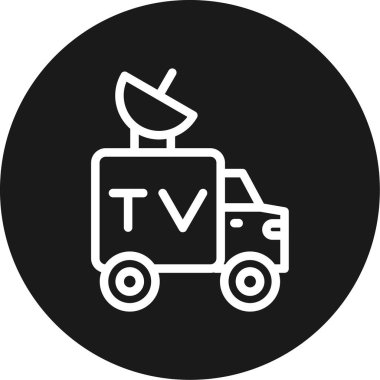 Haber Van Hattı Çemberi BG Simgesi, Basit Tasarımlı Vektör Resimleri