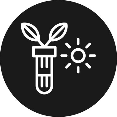 Botanik Çizgisi Çemberi BG Simgesi, Basit Tasarımlı Vektör Resimleri