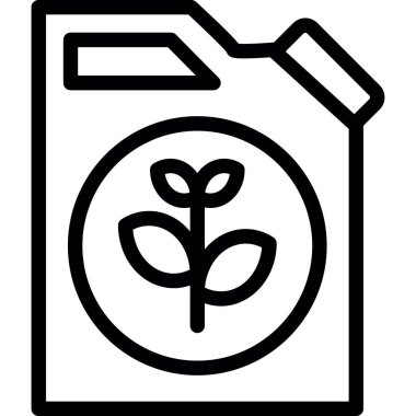 Biyoyakıt Çizgisi Simgesi, Basit Tasarımlı Vektör Resimleri