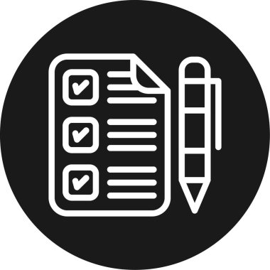 Eğlenceli Çalışma Sayfaları Satırı Çemberi BG Simgesi, Basit Tasarımlı Vektör Resimleri