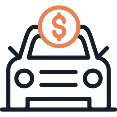 Ulaşım Harçlığı Satırı Simge Ödemesi, Basit Tasarımlı Vektör Resimleri