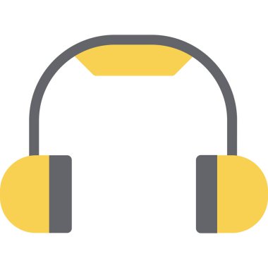 Baş Telefon Düz Simgesi, Basit Tasarımlı Vektör Resimleri