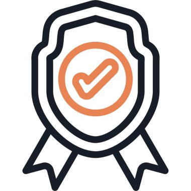 Bağlanma Satırı Simgesi, Basit Tasarımlı Vektör İllüstrasyonu