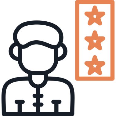 Bölüm Satırını Gözden Geçir Simge, Basit Tasarımlı Vektör İllüstrasyonu