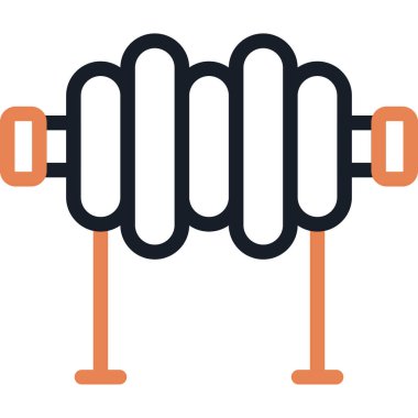 İndüktör Satırı Bitiş Simgesi, Basit Tasarımlı Vektör İllüstrasyonu