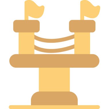 Şehir Köprüsü Düz Simgesi, Basit Tasarımlı Vektör Resimleri