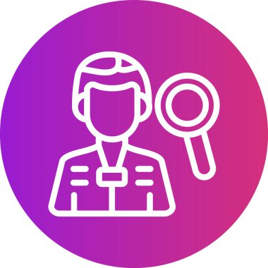 İş Fuarı Flyer Hattı Gradyan Çemberi Simgesi, Basit Tasarımlı Vektör Resimleri