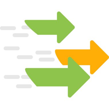 Hızlandırma Düz Simgesi, Basit Tasarımlı Vektör Resimleri