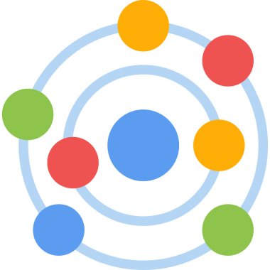 Galaksi Düz Simgesi, Basit Tasarımlı Vektör Resimleri