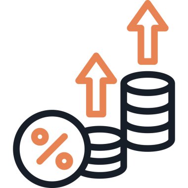 Enflasyon Riski Çizgisi Basit Tasarımlı Vektör ResmiComment