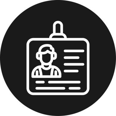 Basın Kulübü Satır Çemberi BG Simgesi, Basit Tasarımlı Vektör Resimleri