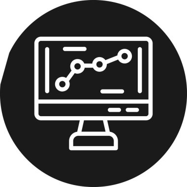 SEO İzleme Hattı Çemberi BG Simgesi, Basit Tasarımlı Vektör Resimleri