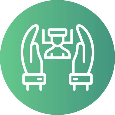 İnsanlık Simgesi Satırı Gradyan Çemberi Simgesi, Basit Tasarımlı Vektör Resimleri