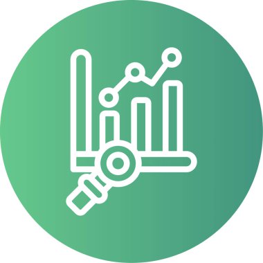 Rekabetçi Analiz Çizgisi Gradyan Çemberi Simgesi, Basit Tasarımlı Vektör Resimleri