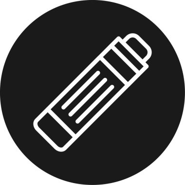 Yapıştırıcı Çizgisi Çemberi BG Simgesi, Basit Tasarımlı Vektör Resimleri