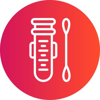 Test Tüpü Çizgisi Gradyan Çemberi Simgesi, Basit Tasarımlı Vektör Resimleri