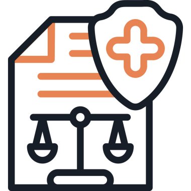 Hukuki Talep Satırı Simgesi, Basit Tasarımlı Vektör İllüzyonu