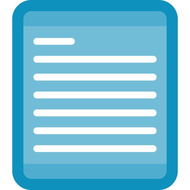 Metin Arkaplan Düz Simgesi, Basit Tasarımlı Vektör İllüstrasyonu