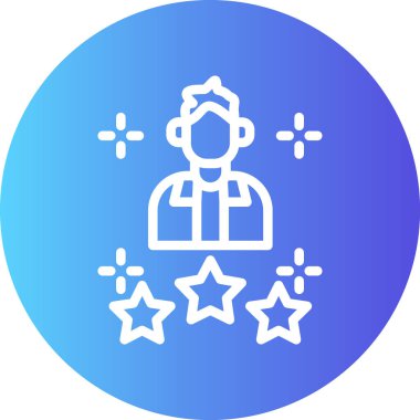 Deneyim Çizgisi Gradyan Çemberi Simgesi, Basit Tasarımlı Vektör Resimleri