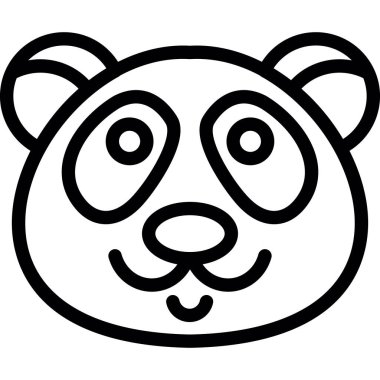 Kutup Ayısı Çizgisi Simgesi, Basit Tasarımlı Vektör Resimleri