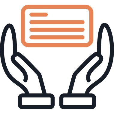 İnsan Hakları Eğitim Hattı Simgesi, Basit Tasarımlı Vektör İllüzyonu