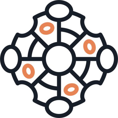 Yapay Yerçekimi Çizgisi Simgesi, Basit Tasarımlı Vektör Resimleri