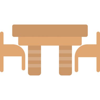 Ofis Toplantı Odası Simgesi, Basit Tasarımlı Vektör Resimleri