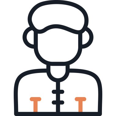 Web Tarafı Yapıcı Satırı Simgesi, Basit Tasarımlı Vektör İllüstrasyonu