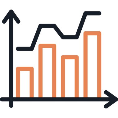 Ürün Verimi Grafik Çizgisi Simgesi, Basit Tasarımlı Vektör Resimleri