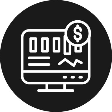 İş Analizi Simgesi Satır Çemberi BG Simgesi, Basit Tasarımlı Vektör Resimleri