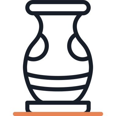 Çömlek Parçası Satırı Simgesi, Basit Tasarımlı Vektör Resimleri