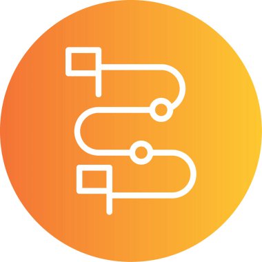 Başarı Yol Haritası Gradyan Çemberi Simgesi, Basit Tasarımlı Vektör Resimleri