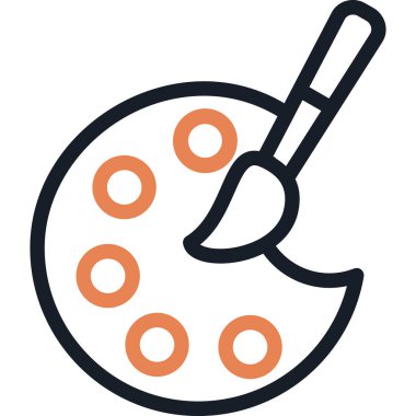 Sanat Sınıfı Satır Simgesi, Basit Tasarımlı Vektör İllüstrasyonu