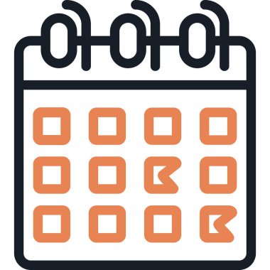 Okul Calandar Satırı Basit Tasarımlı Vektör İllüzyonu