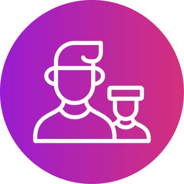 Takım Çizgisi Gradyan Çemberi Simgesi, Basit Tasarımlı Vektör Resimleri