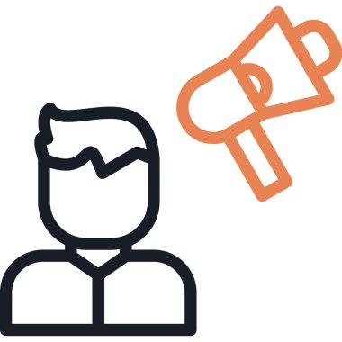 Etkilenen Pazarlama Çizgisi Simgesi, Basit Tasarımlı Vektör Resimleri