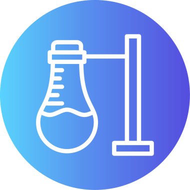 Deneysel Araştırma Çizgisi Gradyan Çemberi Simgesi, Basit Tasarımlı Vektör Resimleri