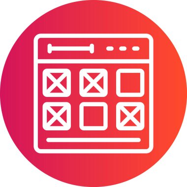 Kablo Çerçeve Çizgisi Gradyan Çemberi Simgesi, Basit Tasarımlı Vektör Resimleri