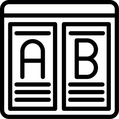 AB Deneme, Basit Tasarımlı Vektör İllüstrasyonu