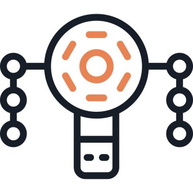 Çin Kültür Çizgisi Simgesi, Basit Tasarımlı Vektör İllüzyonu