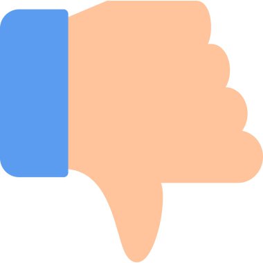 Basit Tasarımlı Başparmaklar Düz Simge, Vektör İllüstrasyonu