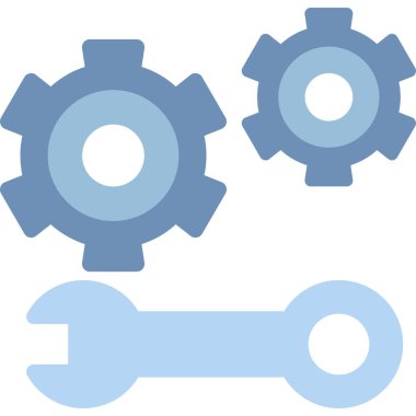 Kurulum Ayarları Düz Simge, Basit Tasarımlı Vektör İllüstrasyonu