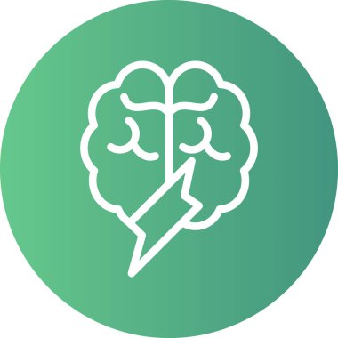 Beyin Fırtınası Çizgisi Gradyan Çemberi Simgesi, Basit Tasarımlı Vektör Resimleri