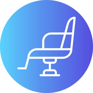 Yastık Çizgisi Gradyan Çemberi Simgesi, Basit Tasarımlı Vektör İllüstrasyonu