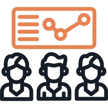 Takım Verimliliği Çizgisi Simgesi, Basit Tasarımlı Vektör Resimleri