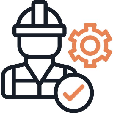 Endüstriyel Teknoloji Çizgisi Basit Tasarımlı Vektör İllüzyonu