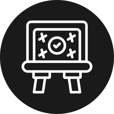 Stratejik Çerçeve Çizgisi Çemberi BG Simgesi, Basit Tasarımlı Vektör Resimleri