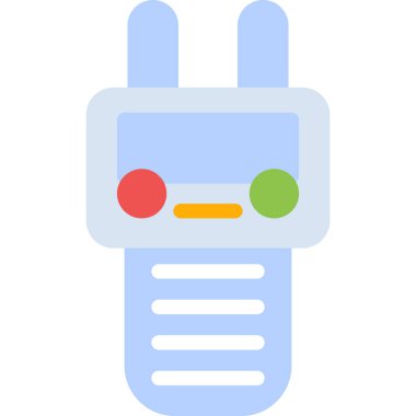 Acil Radyo Düz Simgesi, Basit Tasarımlı Vektör Resimleri