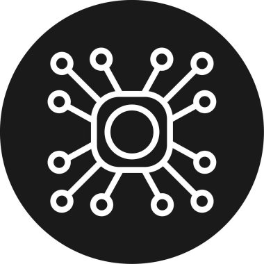 Çoklu Kanal Pazarlama Çizgisi Çemberi BG Simgesi, Basit Tasarımlı Vektör Resimleri