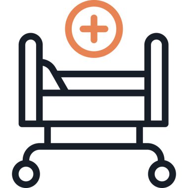 Hastane Hijyen Çizgisi Basit Tasarımlı Vektör İllüzyonu